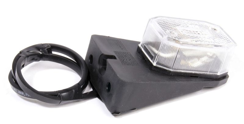 Aspöck Flexipoint Hvit – 65 x 44 x 23 mm med brakett og 500 mm kabel